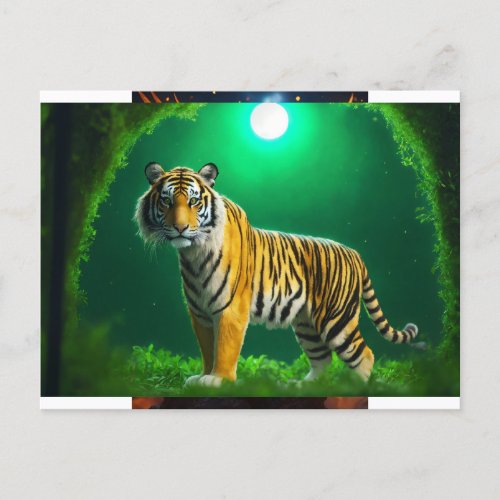 saved tiger postcard