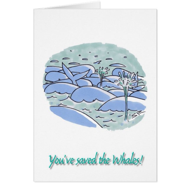 Saved Whales greeting card (Front)