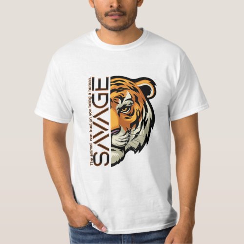 Savege the tiger face T_Shirt