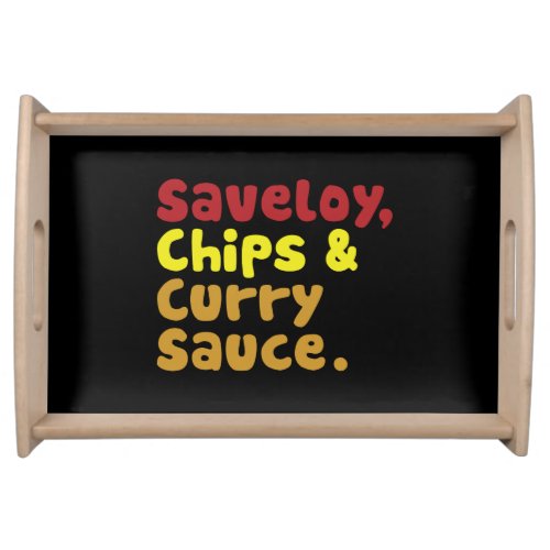 Saveloy Chips  Curry Sauce Serving Tray