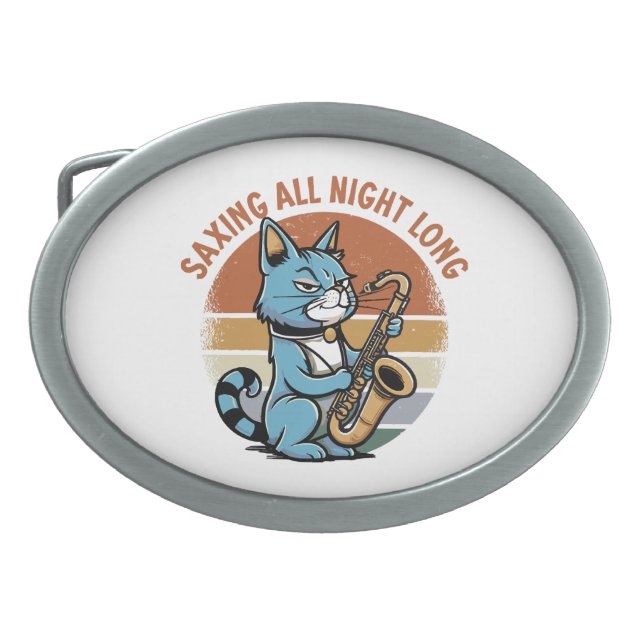 Saving All Night Long - For Saxophone players Belt Buckle (Front)