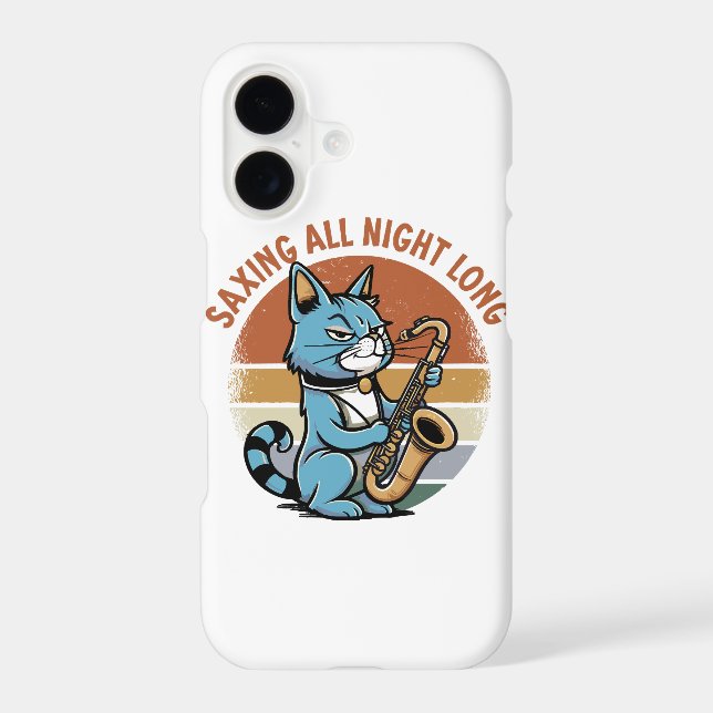 Saving All Night Long - For Saxophone players Iphone Case (Back)