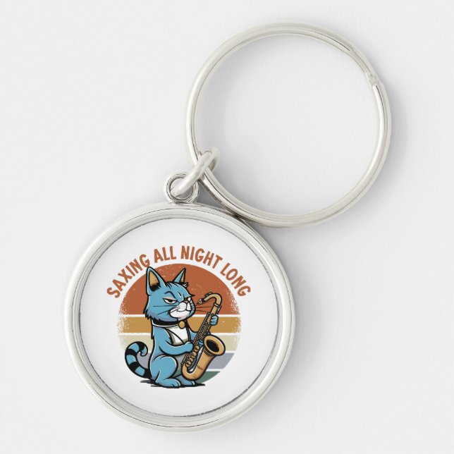 Saving All Night Long - For Saxophone players Keychain (Front)