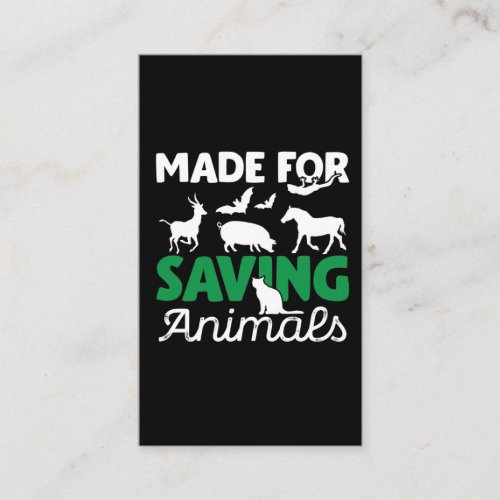 Saving Animals Rescue Veterinary Veterinarian Business Card