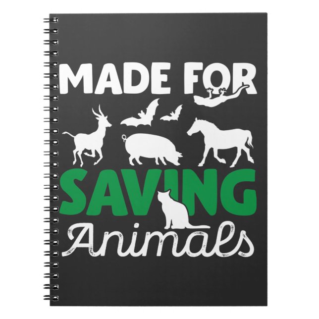 Saving Animals Rescue Veterinary Veterinarian Notebook (Front)