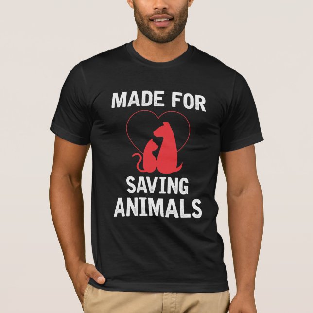 Saving Animals Vet Tech Student Vet Veterinarian T-Shirt (Front)