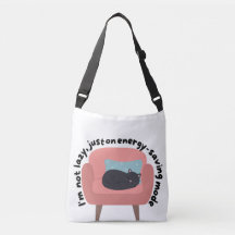 Saving Energy Mode Cat Design - Cozy & Relatable A