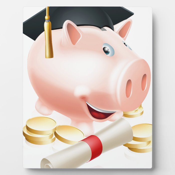 Saving for career piggy bank photo plaques