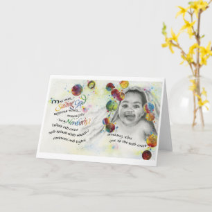 Saving God/Newborn, Folded Greeting Card, 5"x7" Card