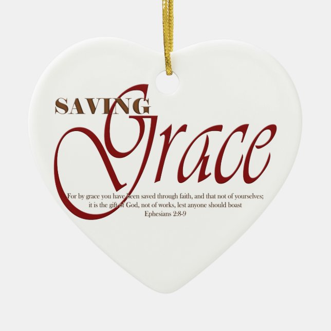 Saving Grace Ceramic Ornament (Front)