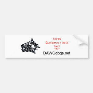 saving growly dogs bumper sticker