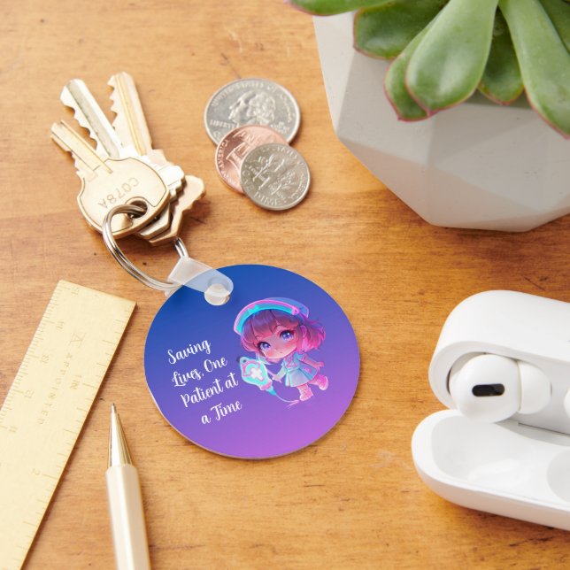 Saving Lives, One Patient at a Time Key Ring (Desk)