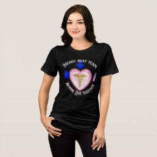 saving lives together shirt, heart caduceus design Tri-Blend shirt