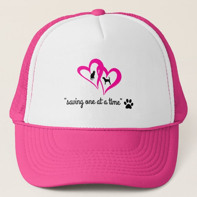 "Saving One At A Time" Hat (pink) (Front)