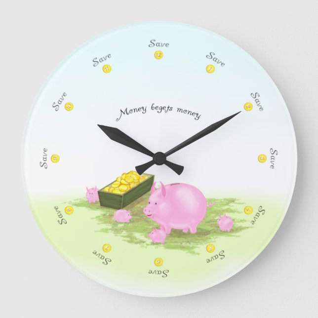 Saving 'Round the Clock Cute Piggy Bank Family (Front)