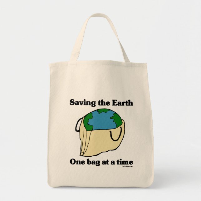 Saving the Earth totebag Tote Bag (Front)