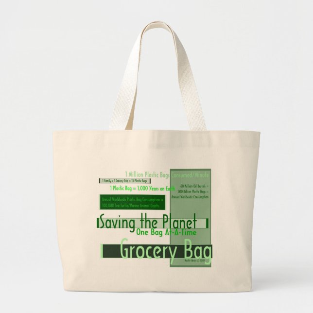 Saving the Planet Grocery Bag (Front)