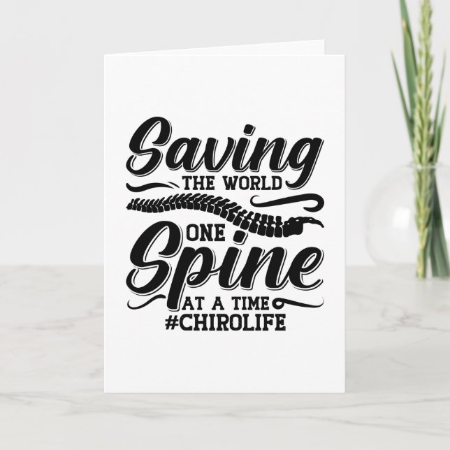 Saving The World Spine Chiropractic Chiropractor Card (Front)