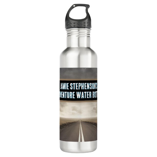 Saving Water Funny Humor Water walking cycling Stainless Steel Water Bottle (Front)