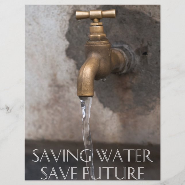 Saving water you save future flyer (Front)