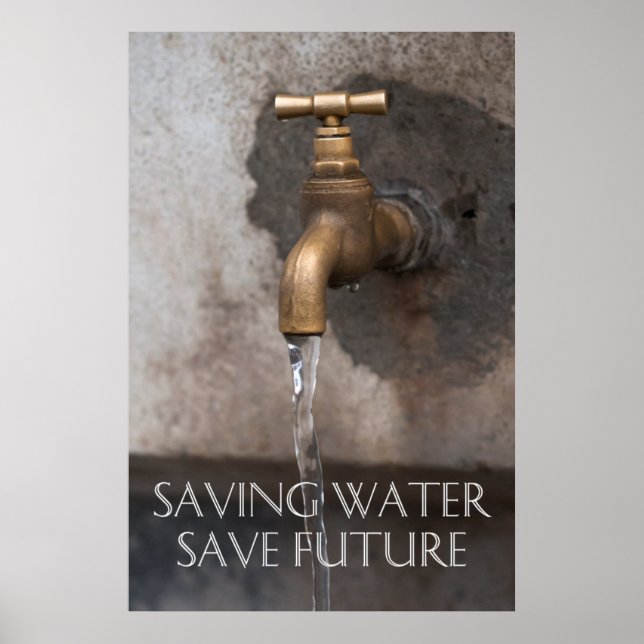 Saving water you save future poster (Front)