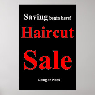 Savings Haircut Sale Beauty Salon Poster