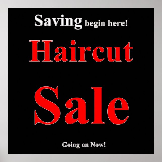 Savings Haircut Sale Poster Matte (Front)