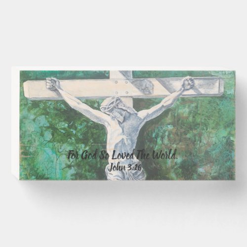 Savior Christian Christmas Easter Baptism Wooden Box Sign