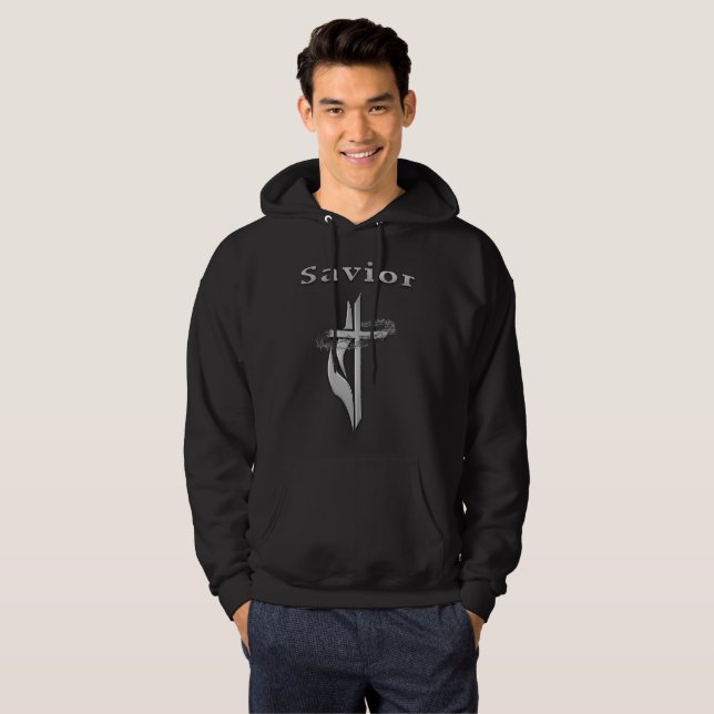 Savior Christian cross Hoodie (Front Full)
