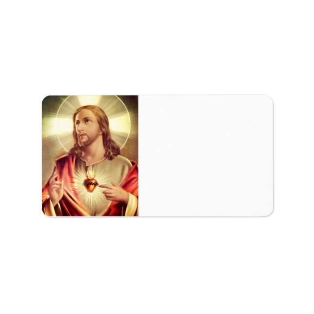 Savior Eyes Raised Toward Heaven Label (Front)