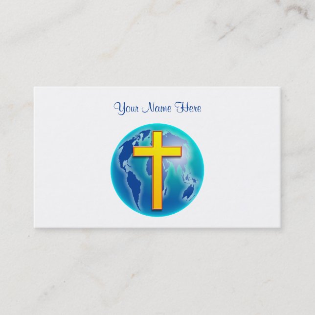Saviour of the World, Your Name Here Business Card (Front)