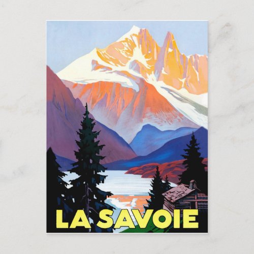 Savoie French Alps Mountain Vintage travel Postcard