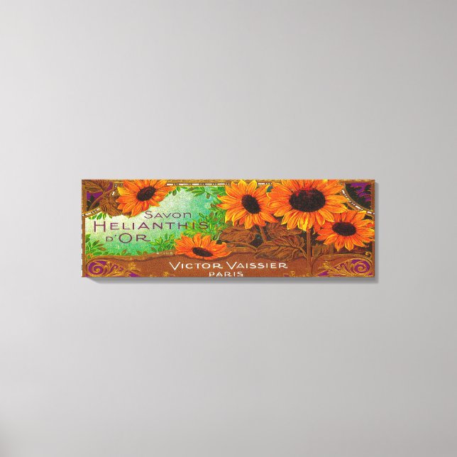 Savon Helianthis D Or Soap LabelParis, France Canvas Print (Front)