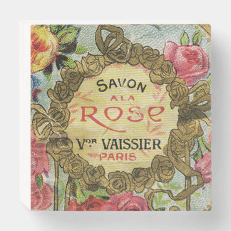 Savon Rose - Vintage Soap Wooden Box Sign
