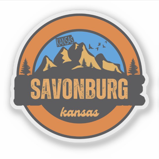 Savonburg, Kansas Sticker (Front)