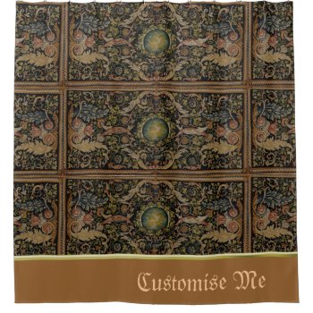 Savonnerie Carpet 1 (full Colour) Shower Curtain by HandDrawnReMastered at Zazzle