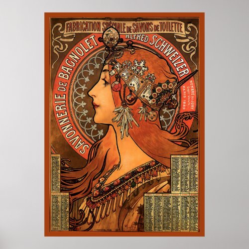 Savonnerie De Bagnolet by Mucha Poster