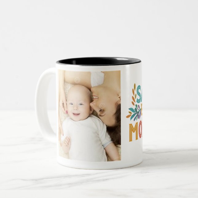 savor each moments Two-Tone coffee mug (Front Left)