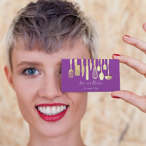 Savor the Elegance with Cooking, Personal Chef  Business Card