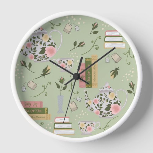 Savor the Moment Tea Wall Clock