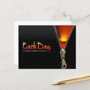 "Savor the moments" Motivation Affirmation Postcard