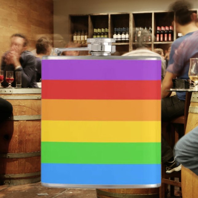 Savor with Pride: Rainbow Flag Flask (Creator Uploaded)