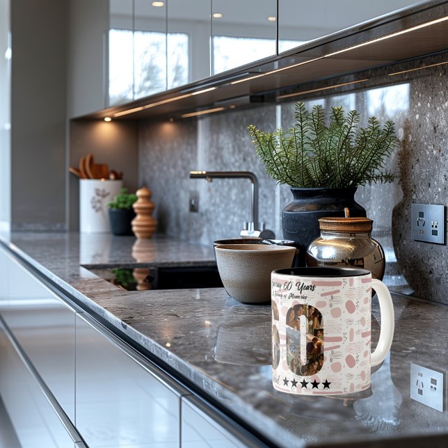 Savoring 60 Years Photo Collage Mug - Custom Name (Creator Uploaded)