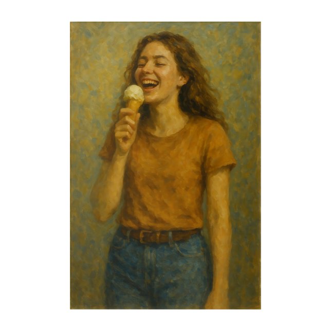 Savoring happiness acrylic print (Front)