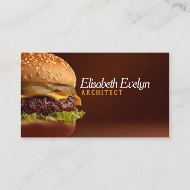 Savory Burger Delight g456 Business Card (Front)