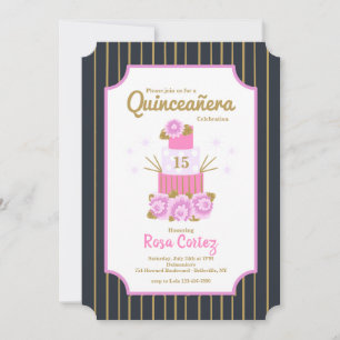 Savory Cake Quinceañera Invitation