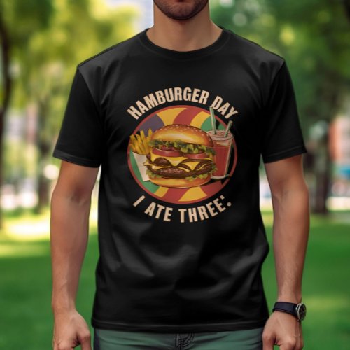 Savory Delights Burger Fries  Drink T_Shirt