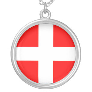 Savoyard, Italy flag Silver Plated Necklace