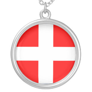 Savoyard, Italy flag Silver Plated Necklace