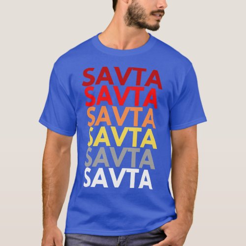 Savta Grandmother in Hebrew Colorful Name for Savt T_Shirt
